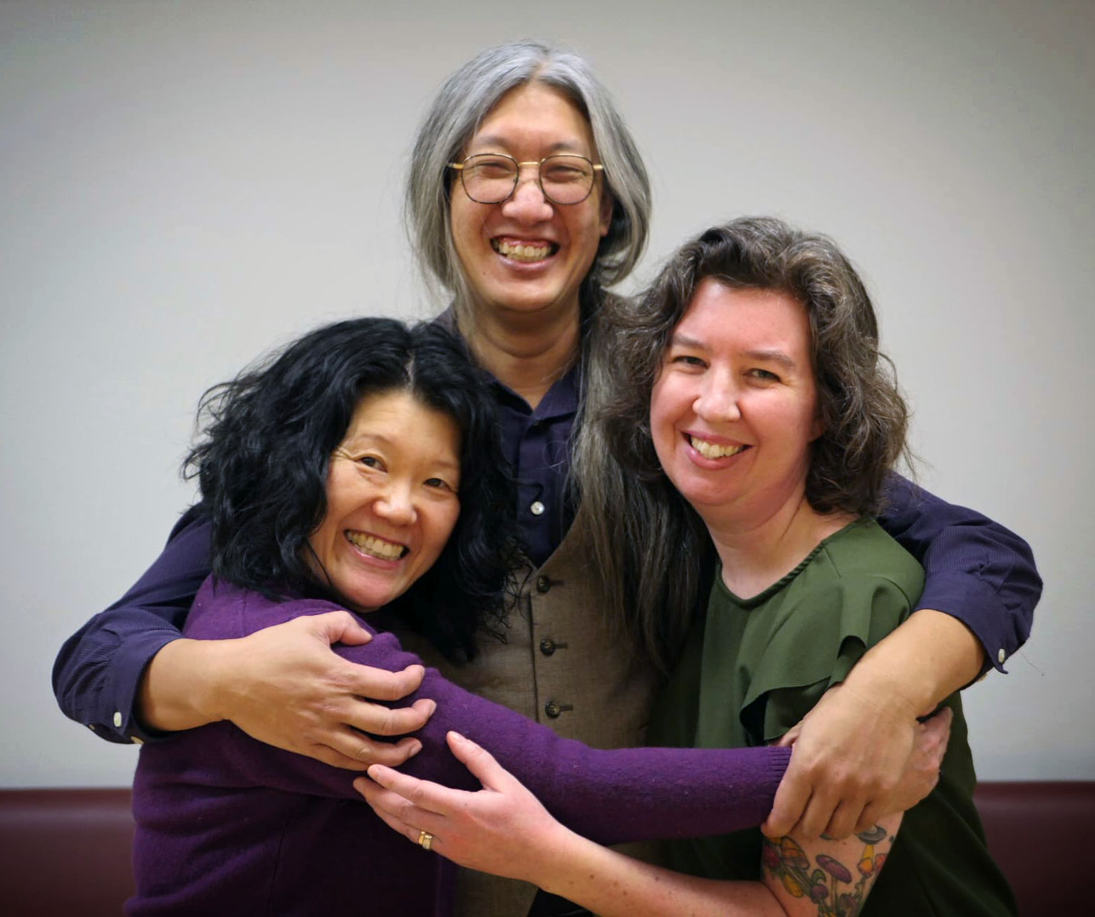 photo-Uptown Swing Collective directors Julie Gaudet, Jodie Haraga, and Barney Lee